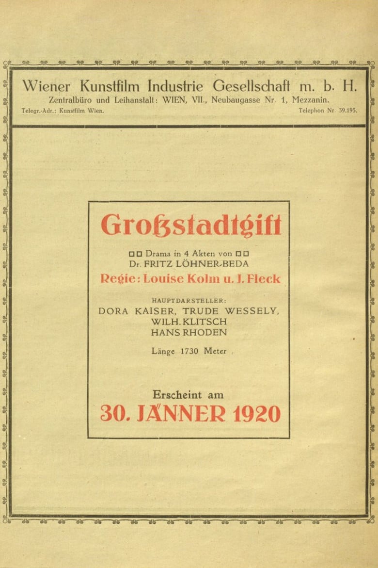 Großstadtgift poster background
