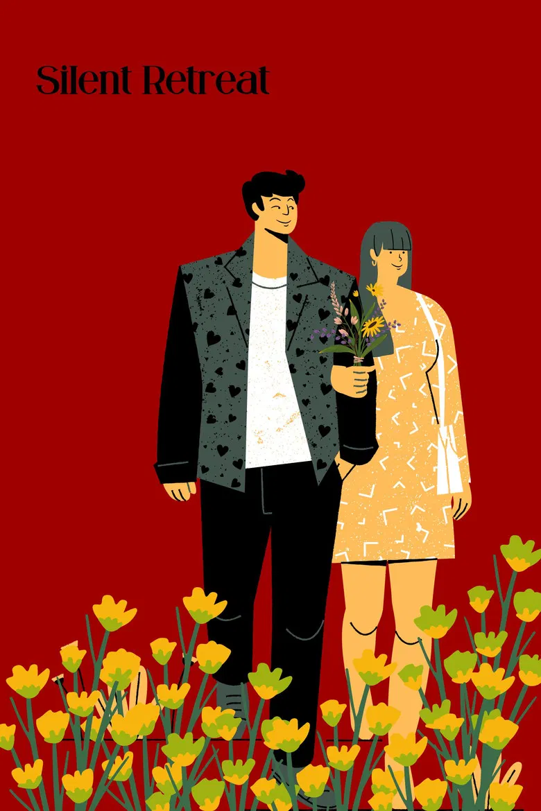 Silent Retreat poster background