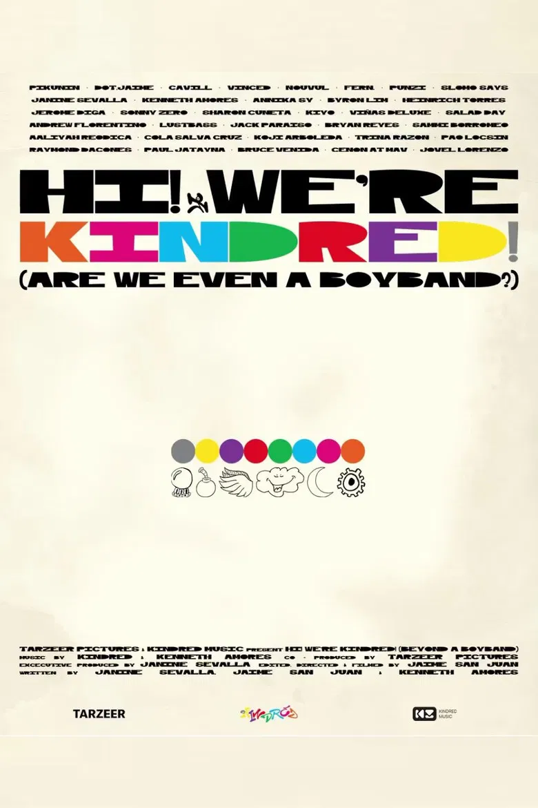HI! WE’RE KINDRED! (ARE WE EVEN A BOYBAND?) poster background