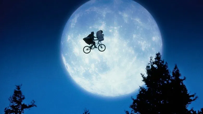 The flying bicycle scene