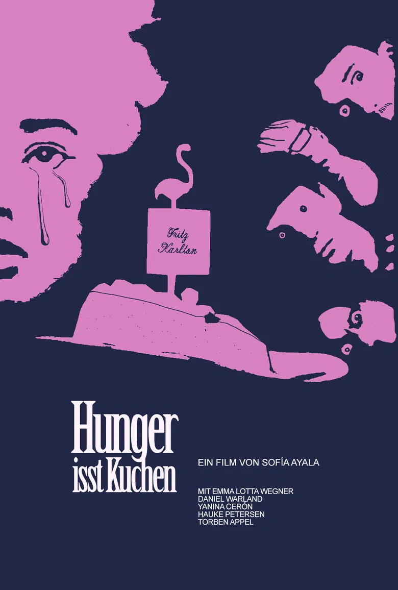 Hunger isst Kuchen poster background