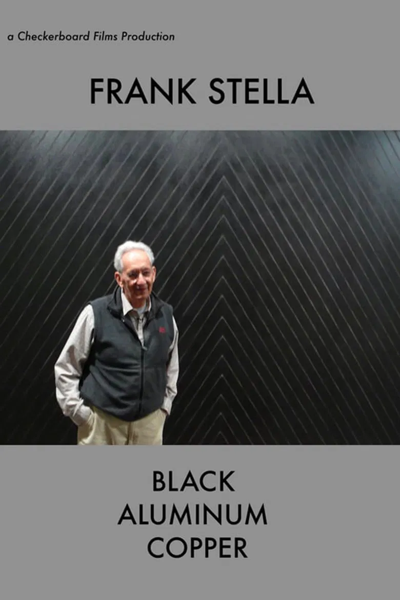 Frank Stella: Black Aluminum Copper poster background