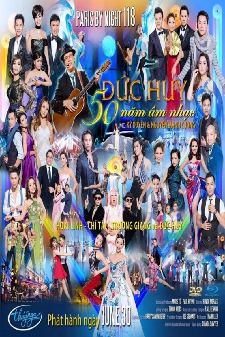 Paris by Night 118: 50 Năm Âm Nhạc Đức Huy poster background