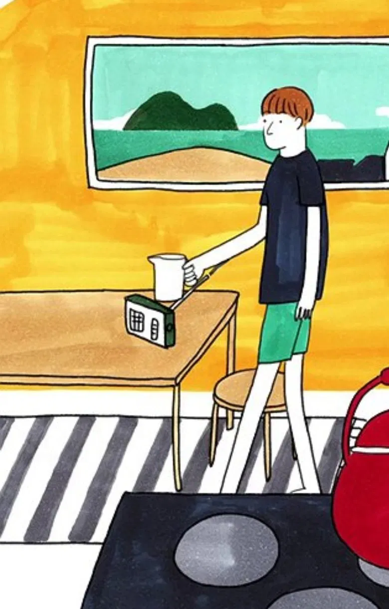 Here and There poster background