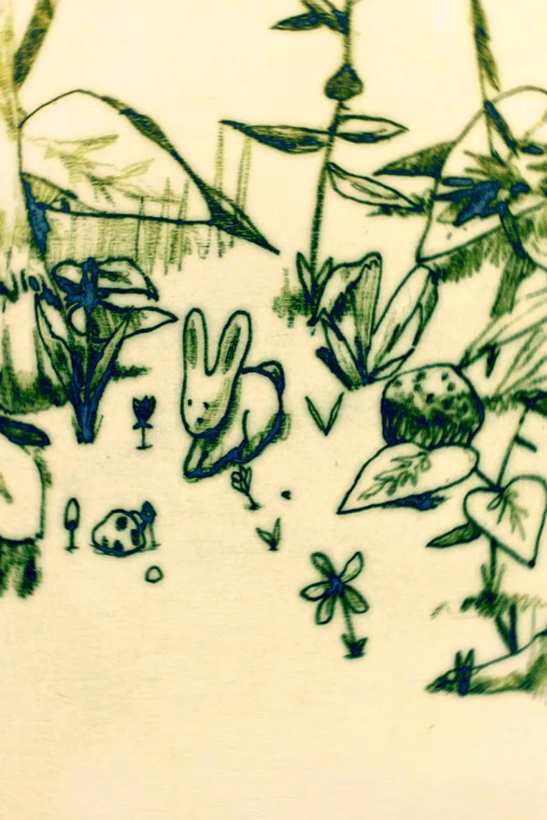 Goodbye Rabbit, Hop Hop poster background