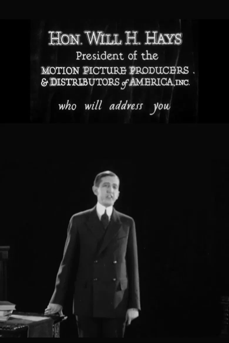 Introductory Speech by Will H. Hays poster background
