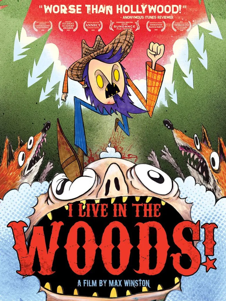 I Live in the Woods poster background