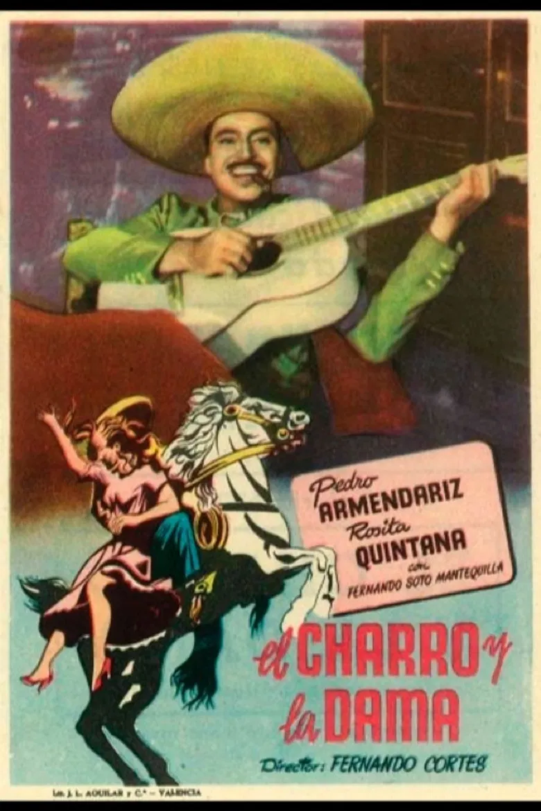 El charro y la dama poster background