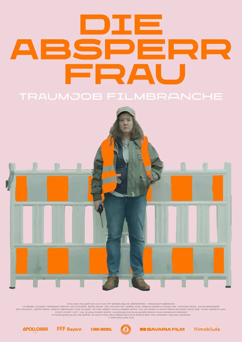 Die Absperrfrau poster background