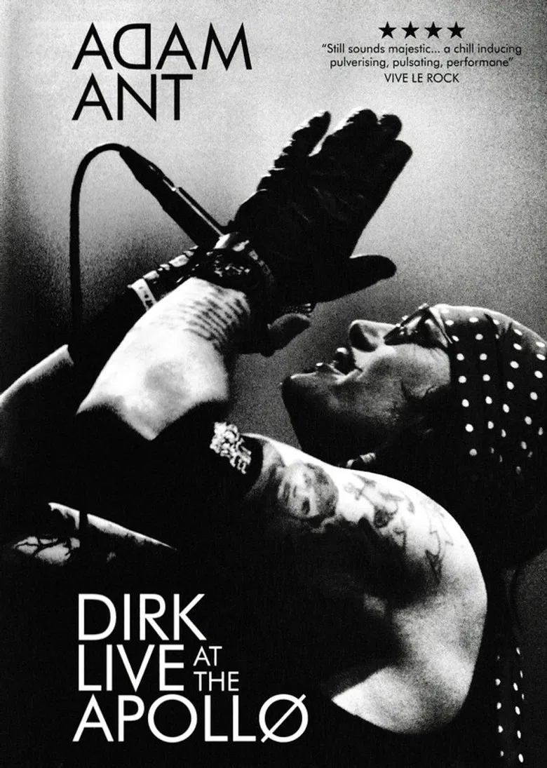 Adam Ant: Dirk Live at the Apollo poster background