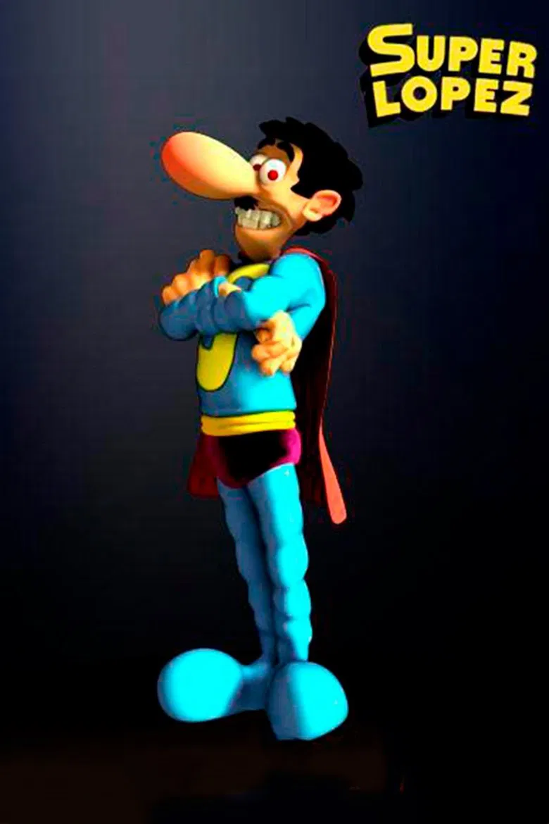 Superlópez contra el robot de bolsillo poster background