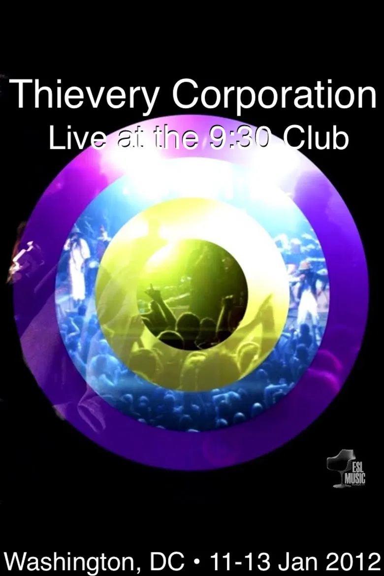 Thievery Corporation Live @ the 9:30 Club poster background