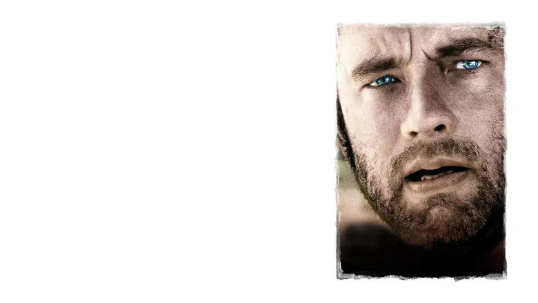 Chuck Noland struggling to survive on the island