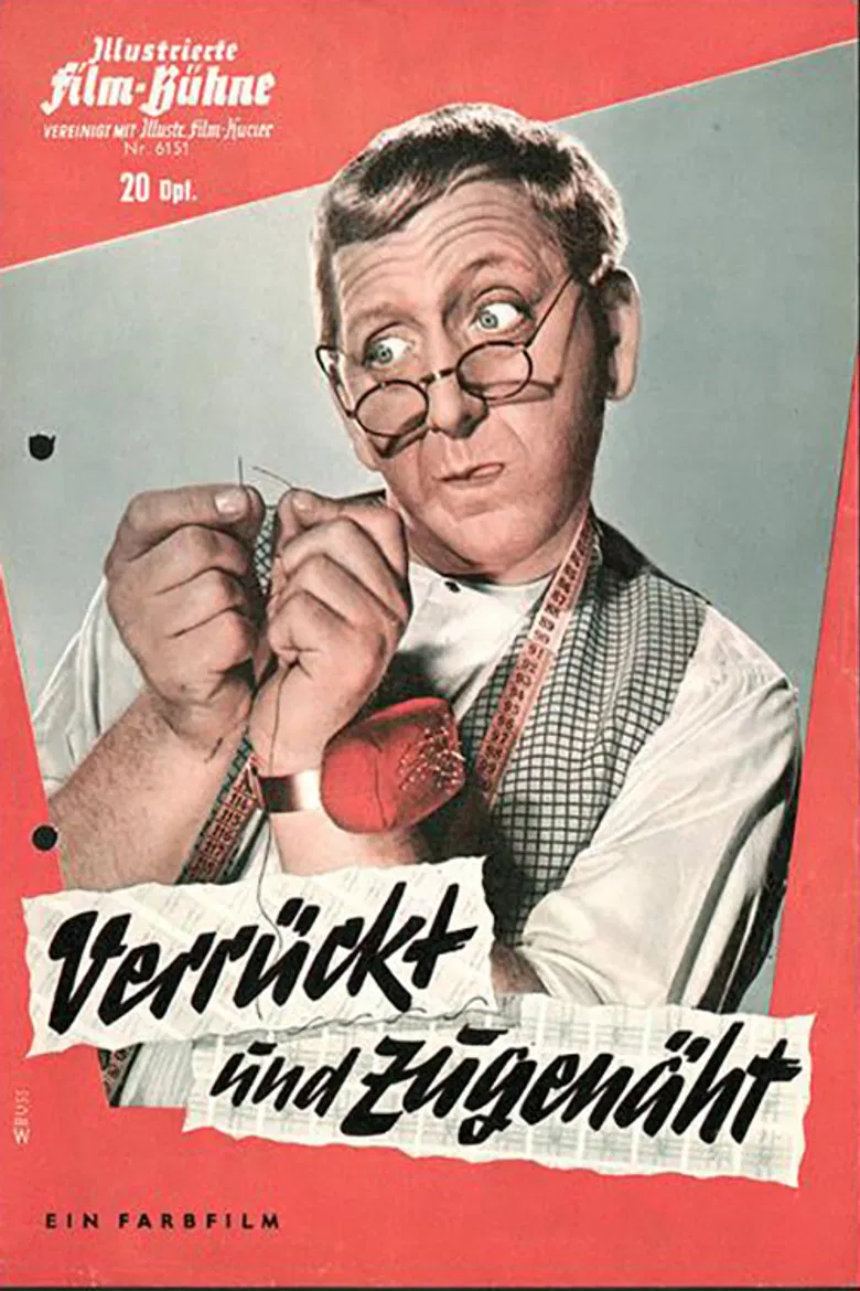 Verrückt und zugenäht poster background