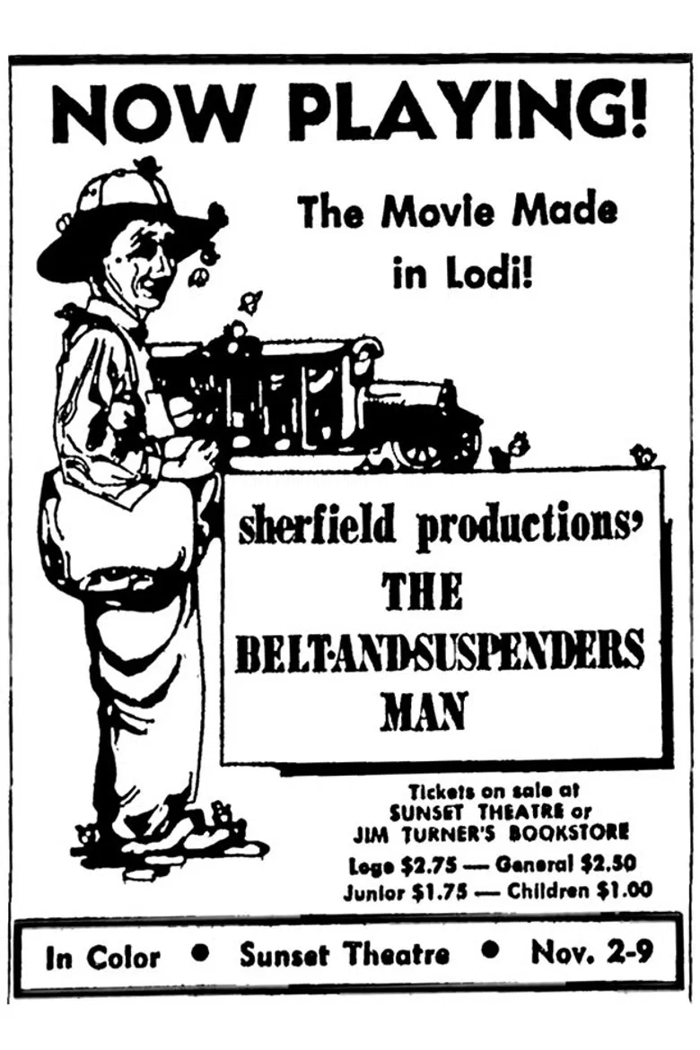 The Belt and Suspenders Man poster background