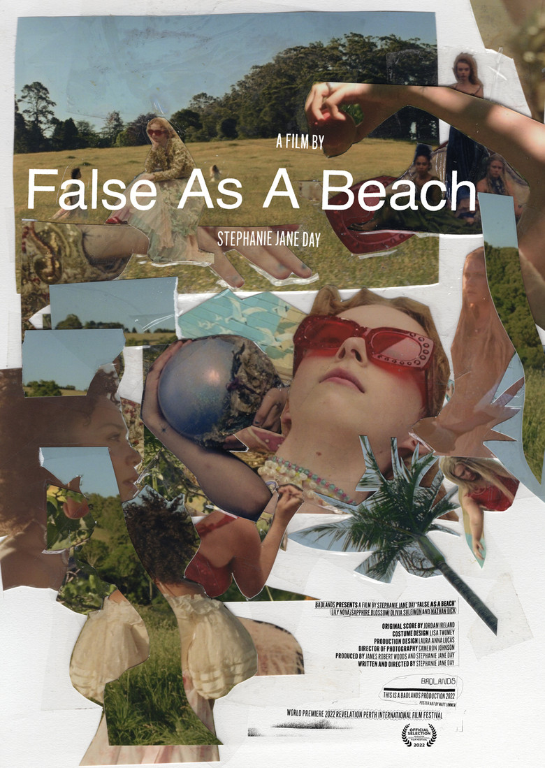 False As A Beach poster background