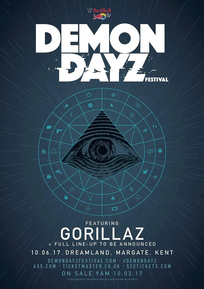 Gorillaz: Demon Dayz Festival poster background