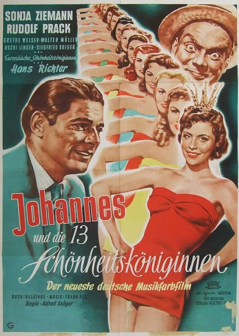 Johannes und die 13 Schönheitsköniginnen poster background