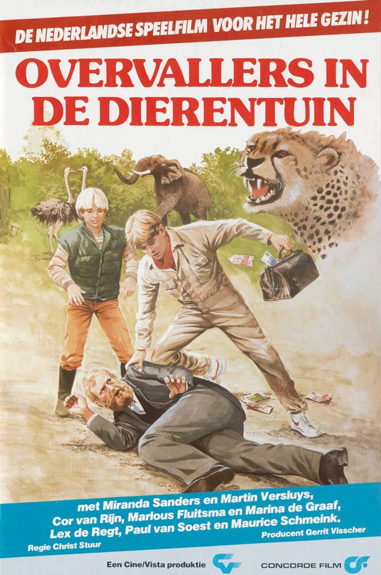 Overvallers in de dierentuin poster background