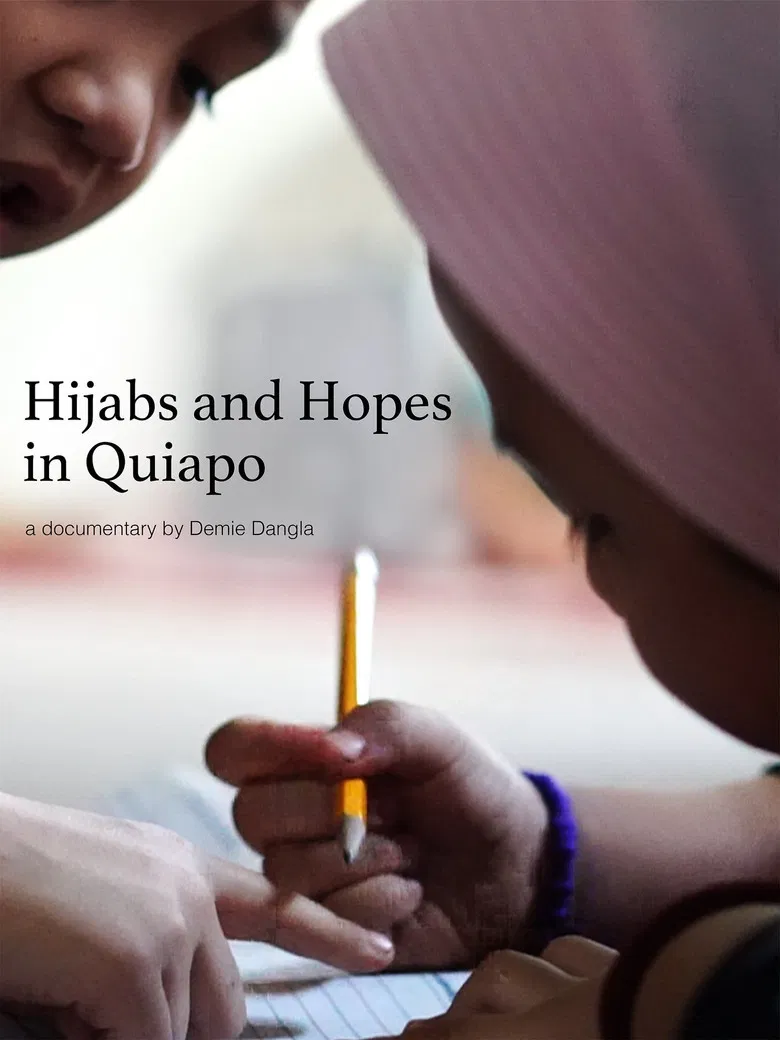 Hijabs and Hopes in Quiapo poster background