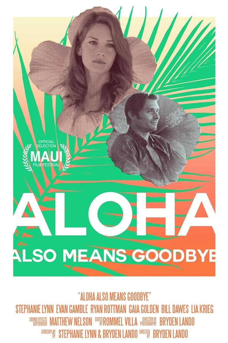 Aloha Also Means Goodbye poster background