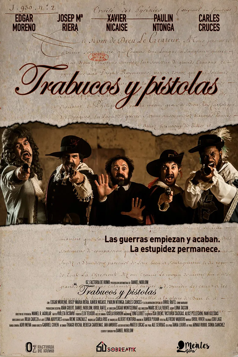 Trabucos y pistolas poster background