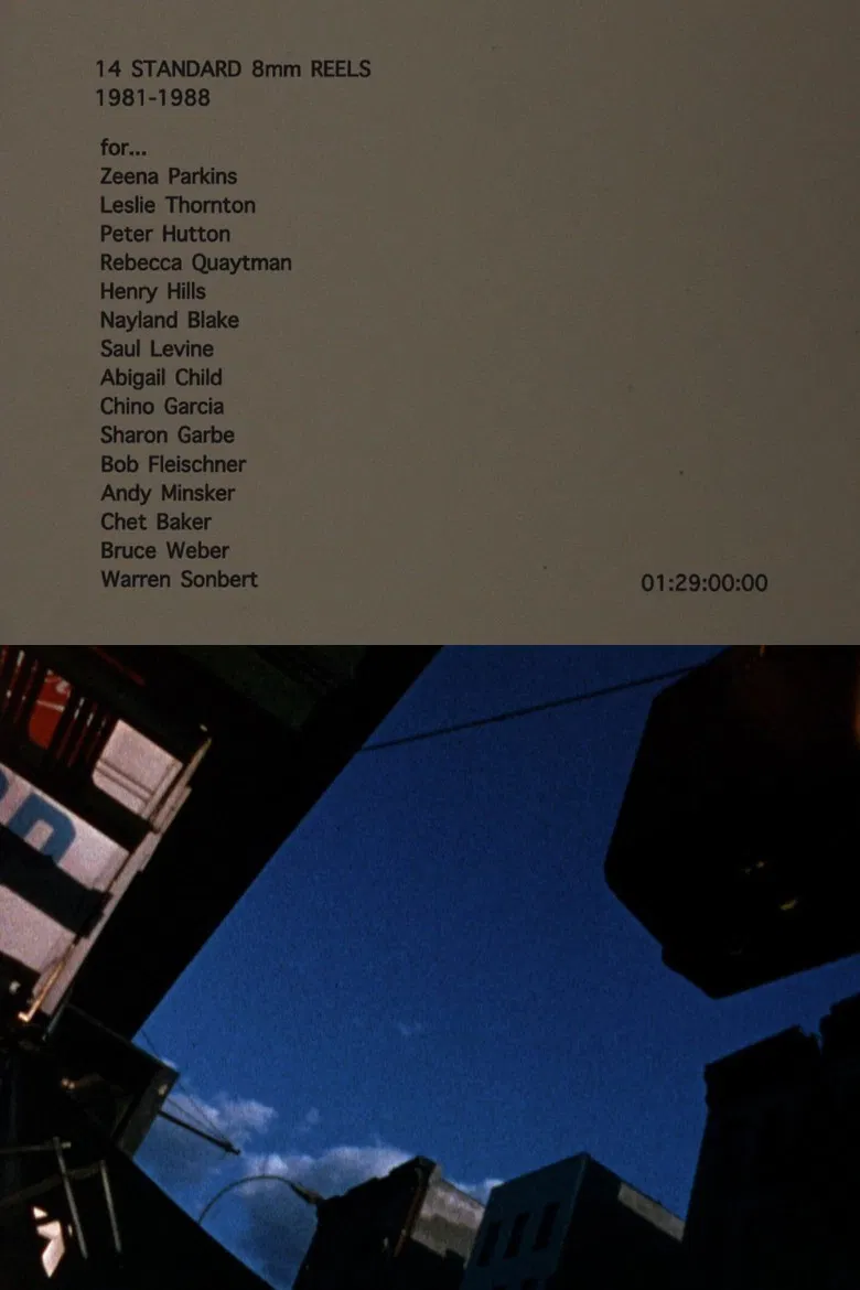 14 STANDARD 8mm REELS 1981–1988 poster background