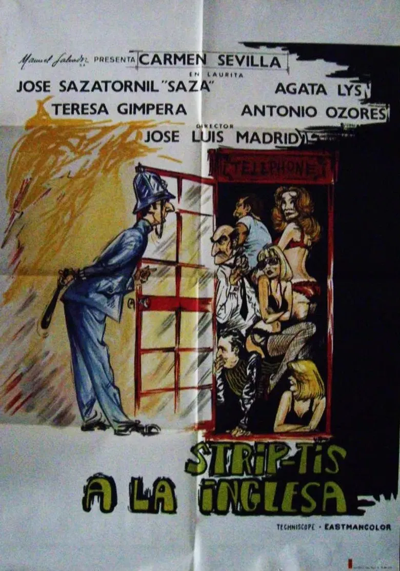Strip-tis a la inglesa poster background