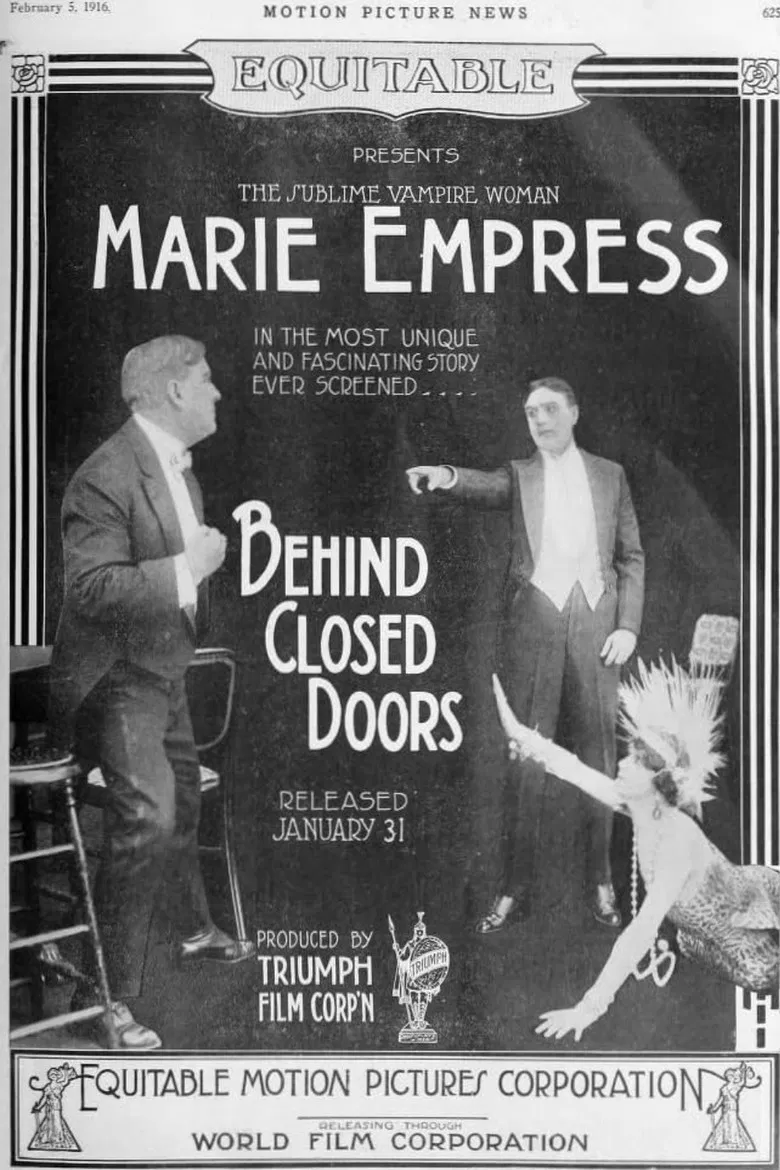 Behind Closed Doors poster background