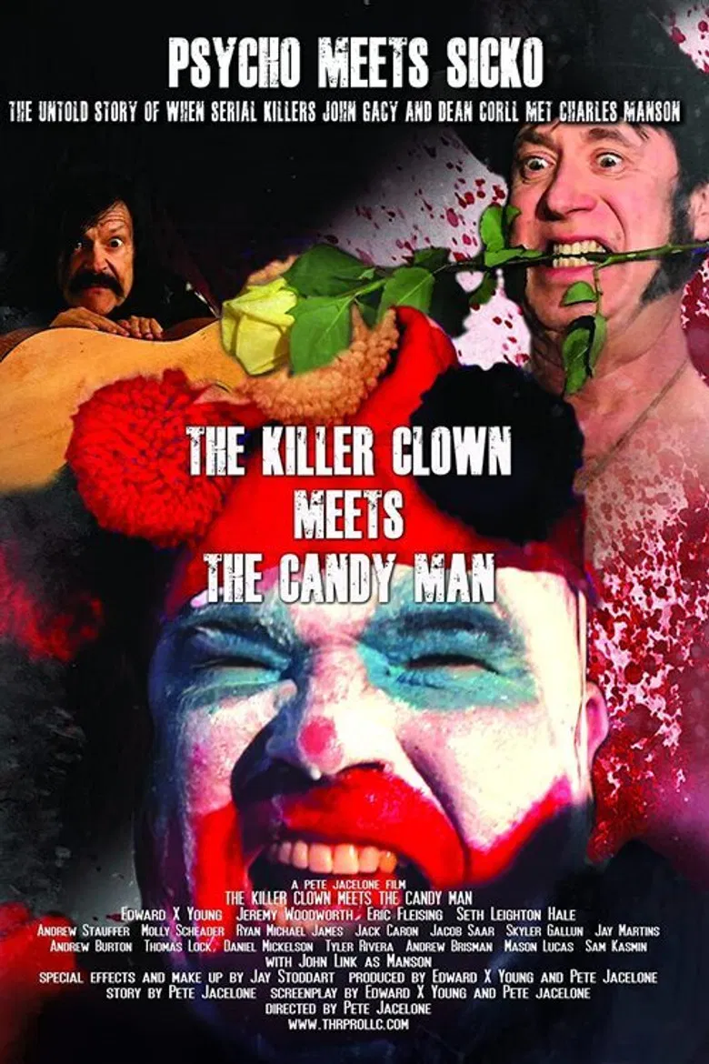 The Killer Clown Meets the Candy Man poster background