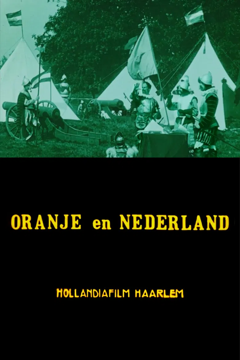 The Netherlands and Orange poster background