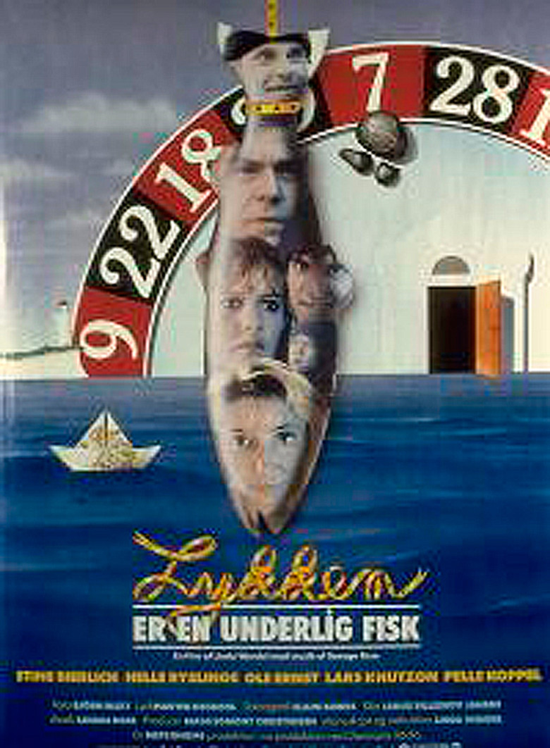 Lykken er en underlig fisk poster background