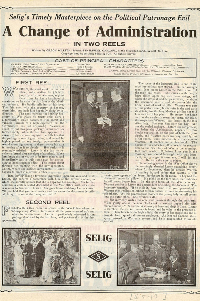 A Change of Administration poster background