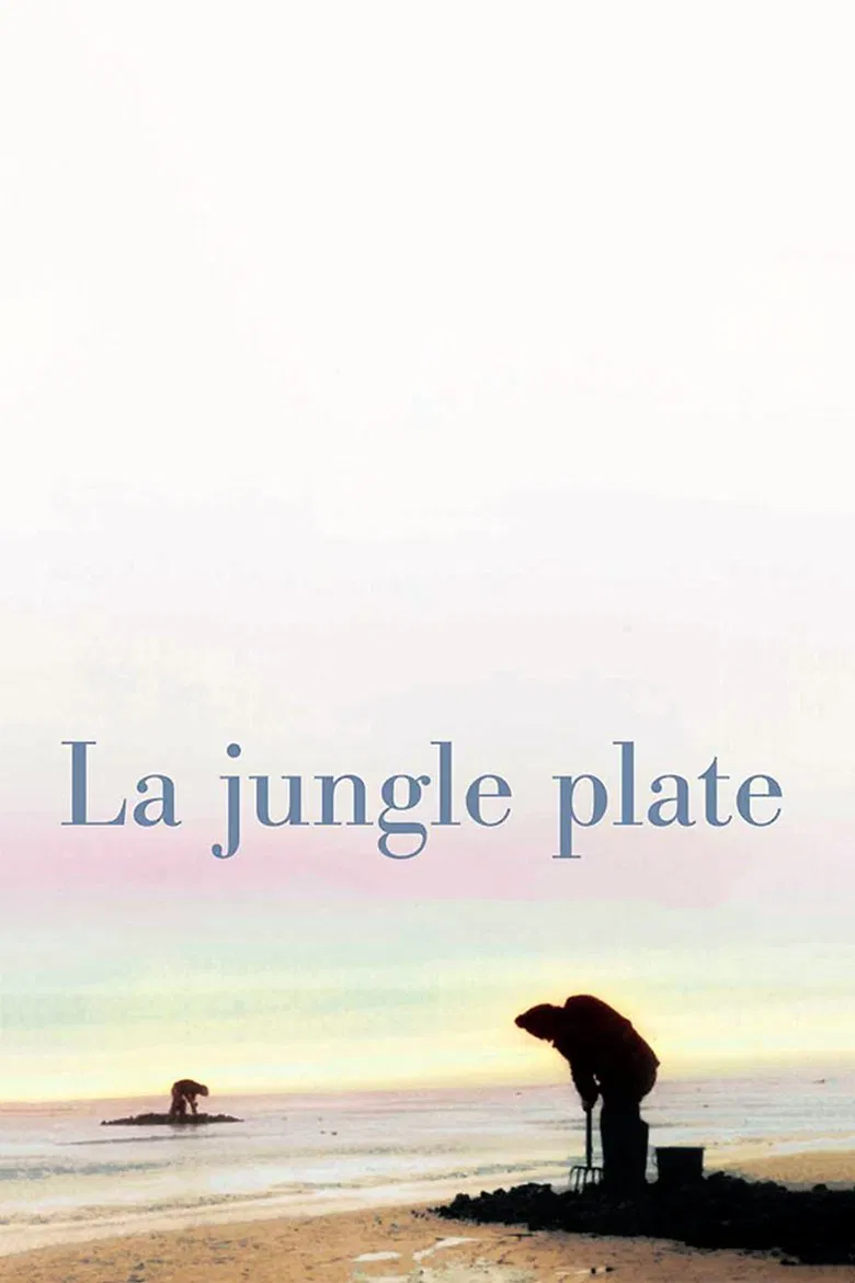 De platte jungle poster background