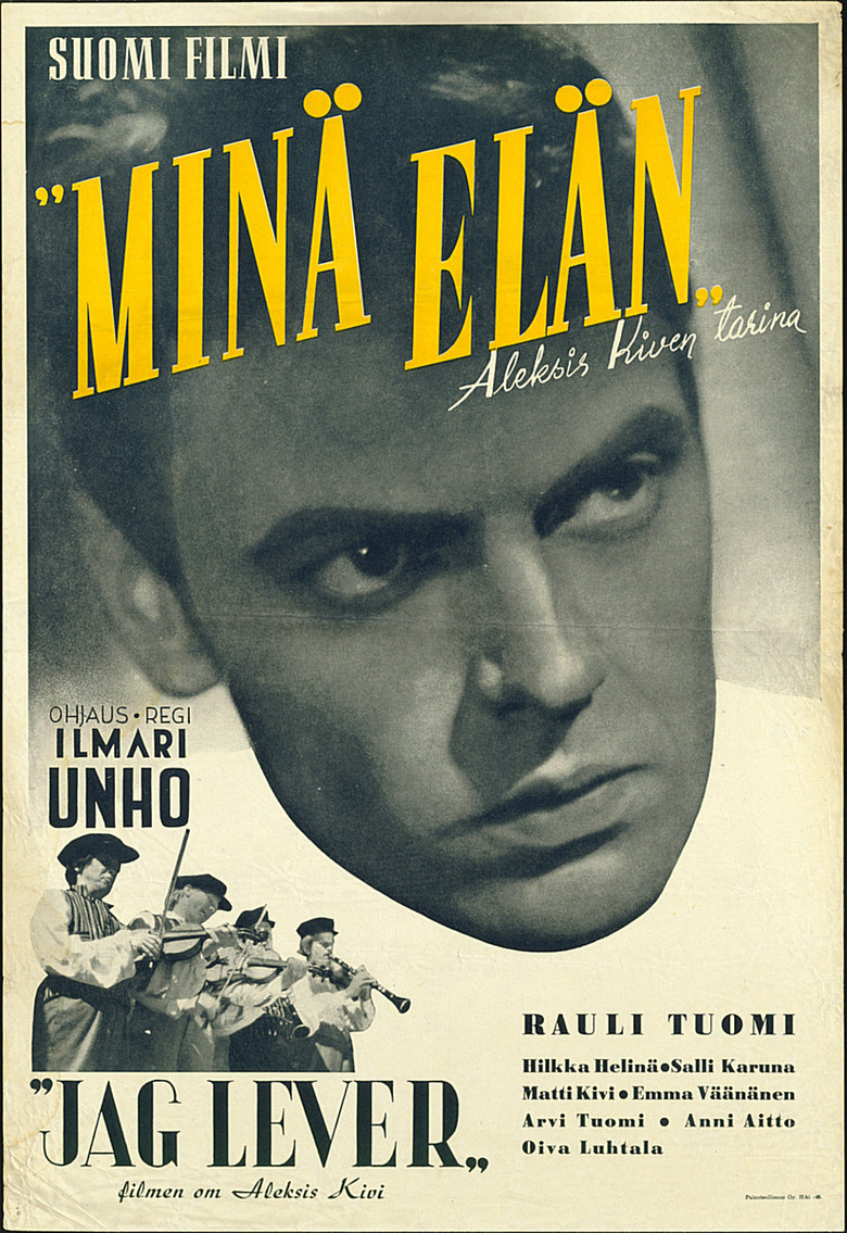 "Minä elän" poster background