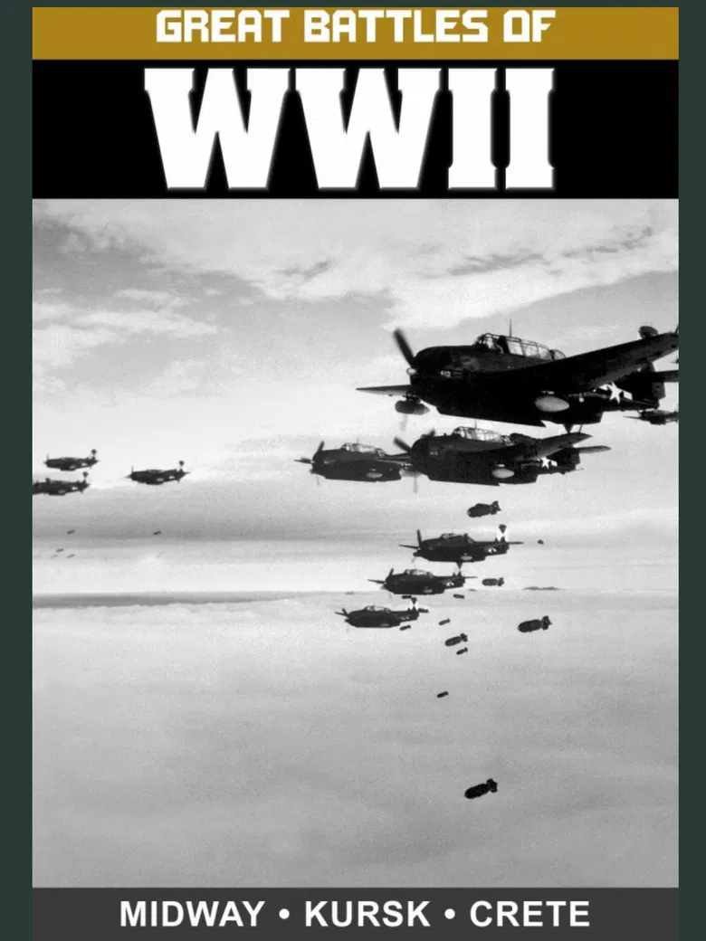 Great Battles of WWII: Midway, Kursk, and Crete poster background