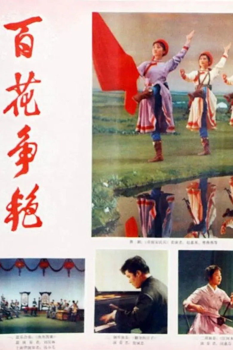 Bai hua zheng yan poster background