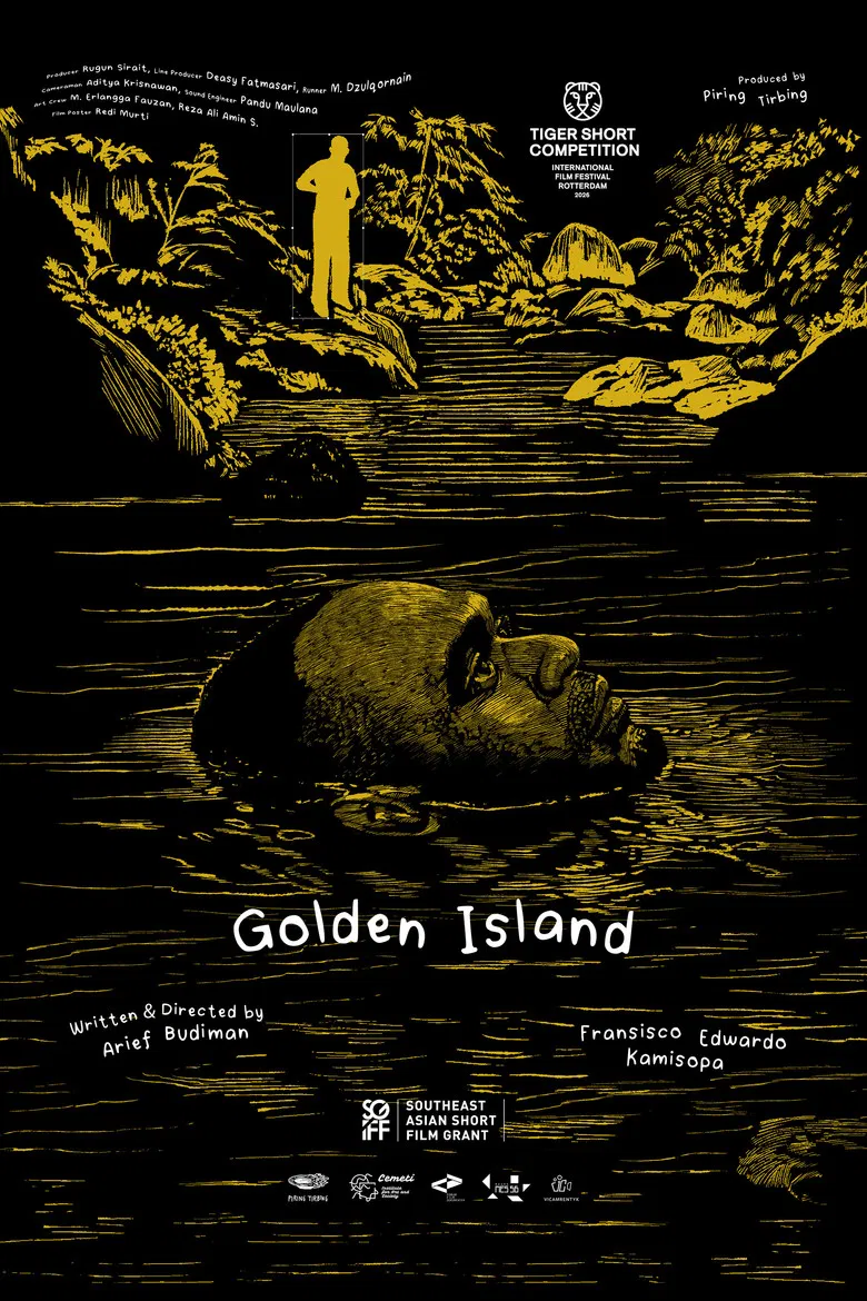 Golden Island poster background