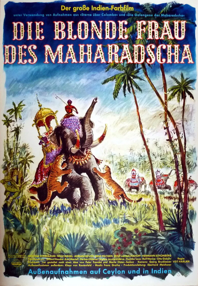 Die blonde Frau des Maharadscha poster background