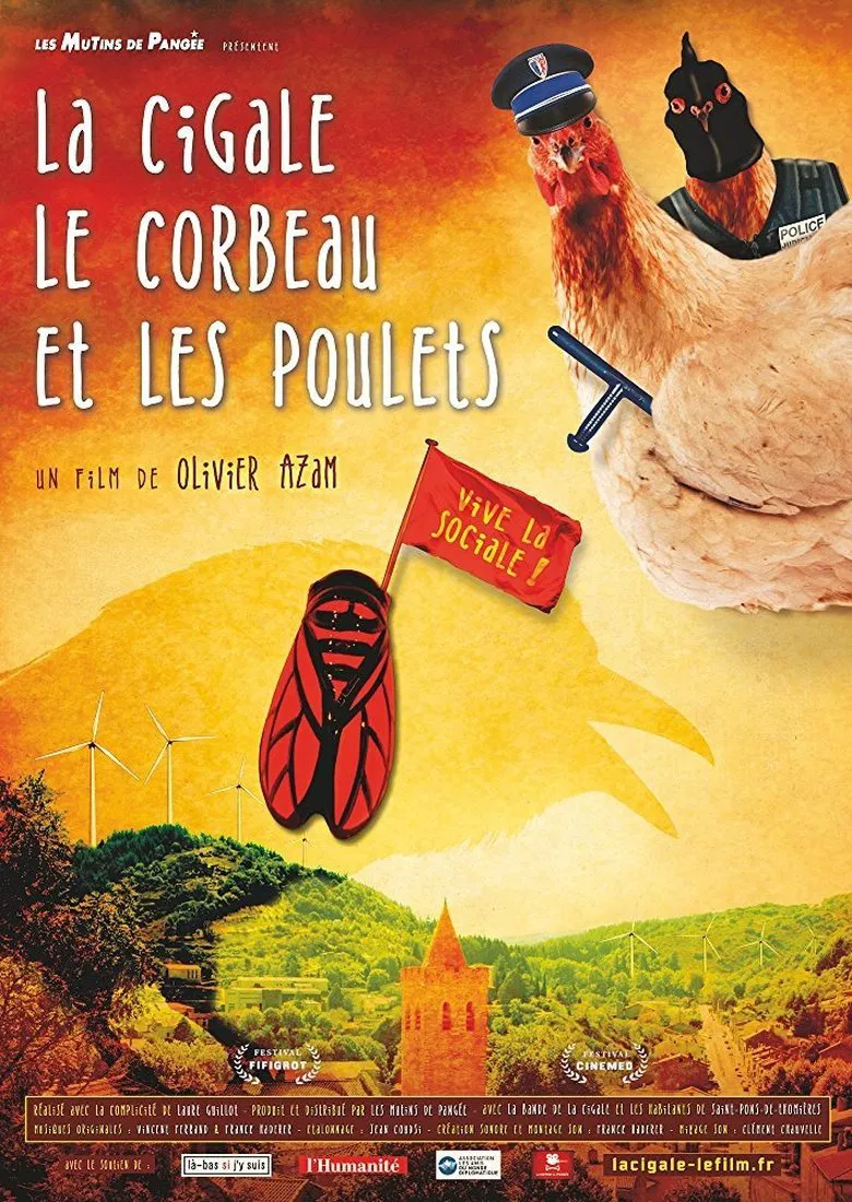 La Cigale, le Corbeau et les Poulets poster background