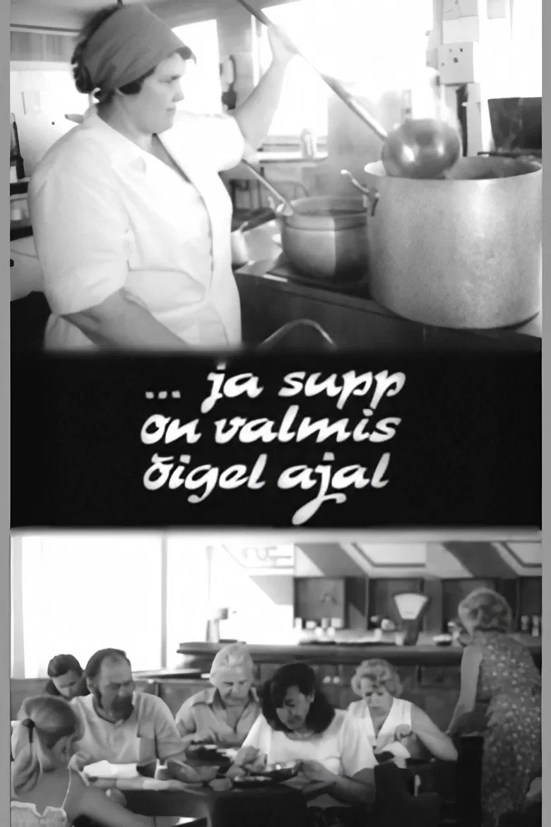 ... And the soup is right on time poster background