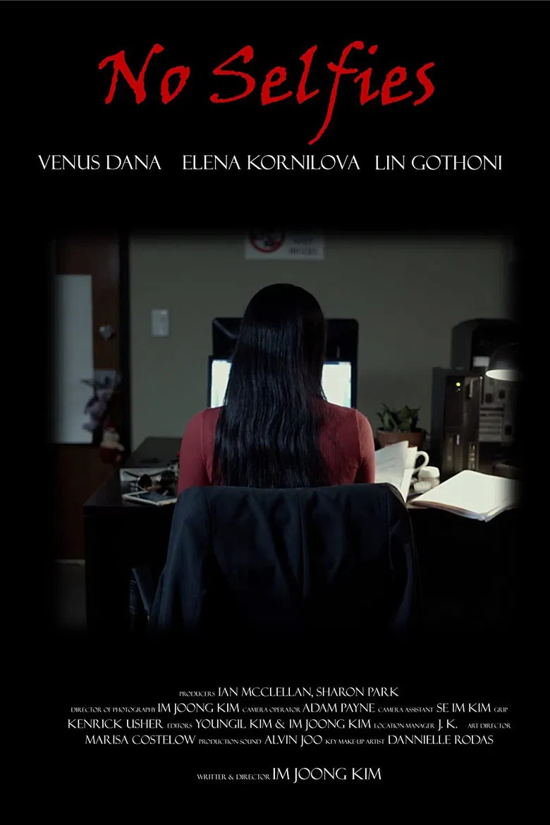 No Selfies poster background