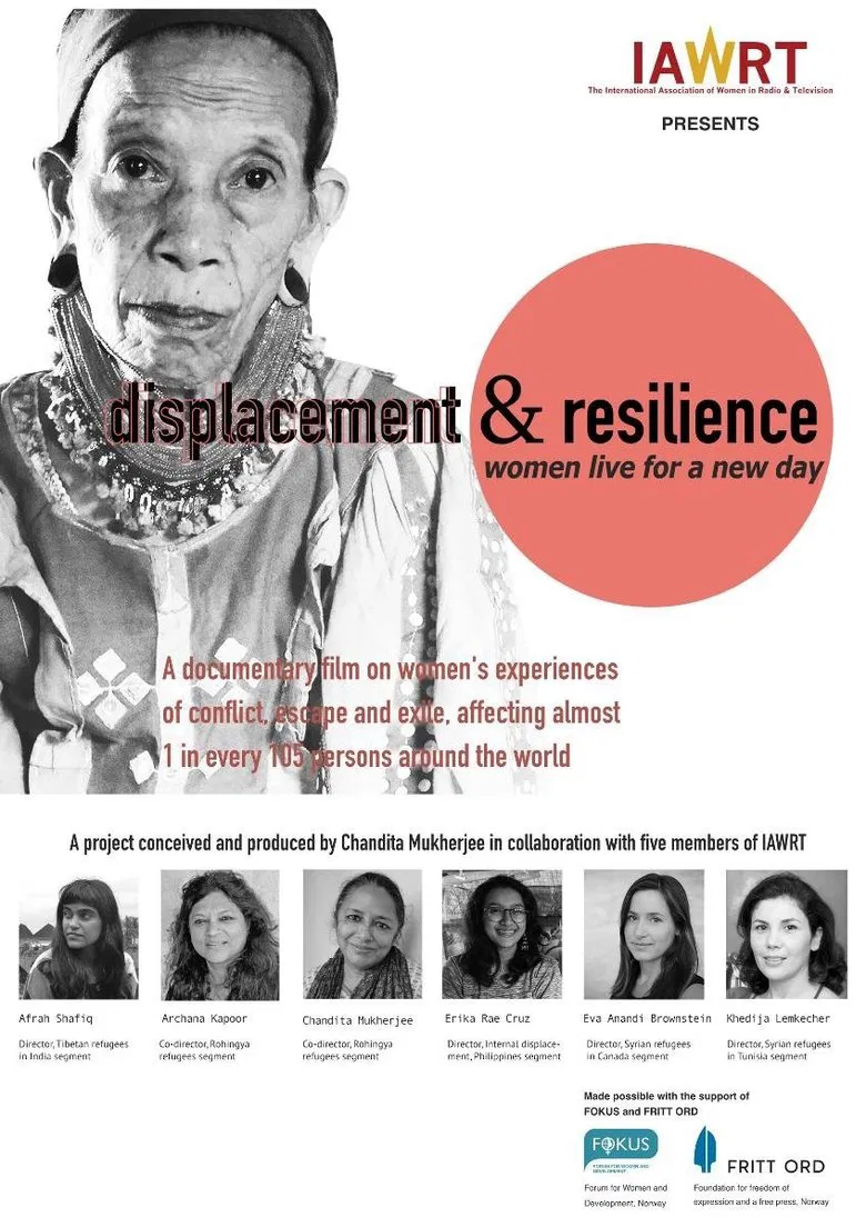 Displacement and Resilience poster background