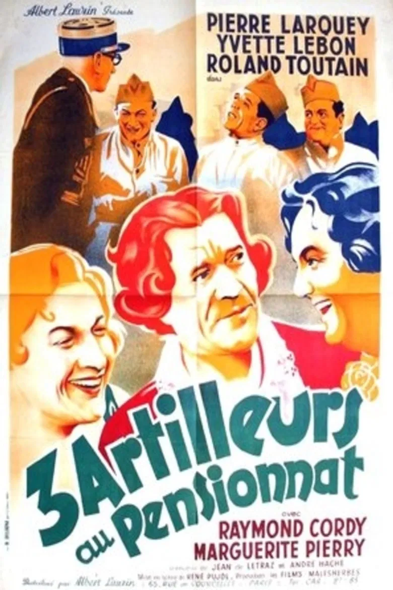 Trois artilleurs au pensionnat poster background