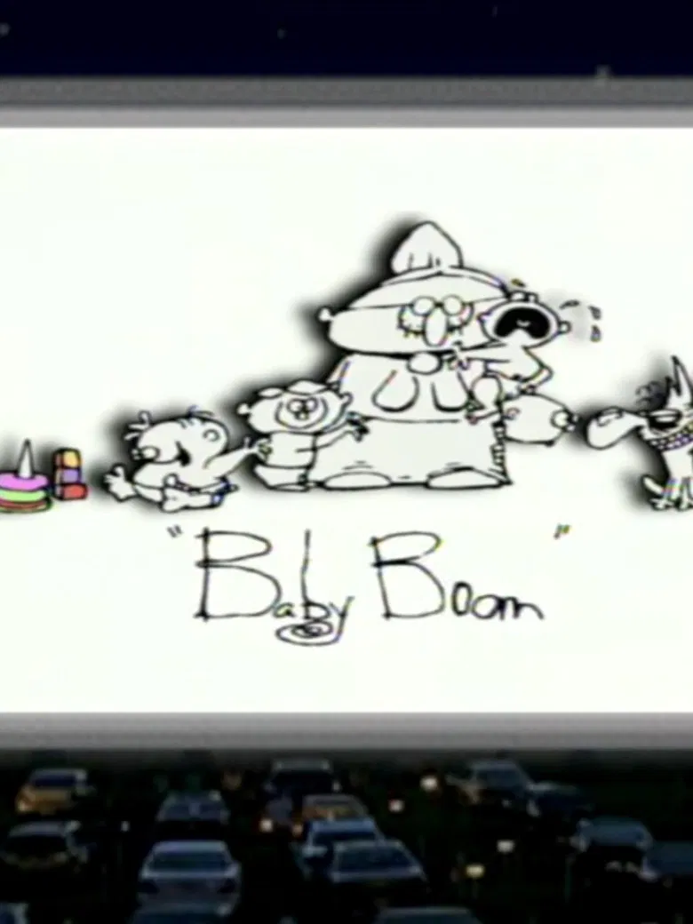 Nanna & Lil' Puss Puss in 'Baby Boom' poster background