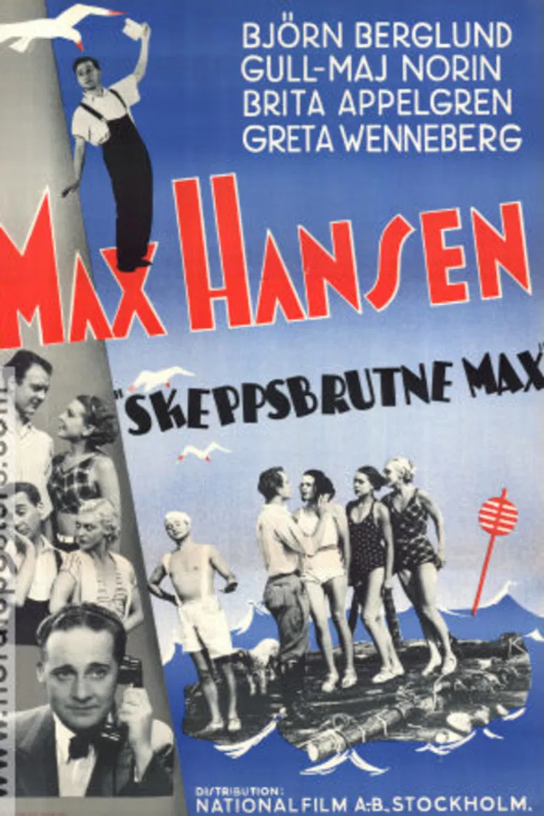 Skeppsbrutne Max poster background