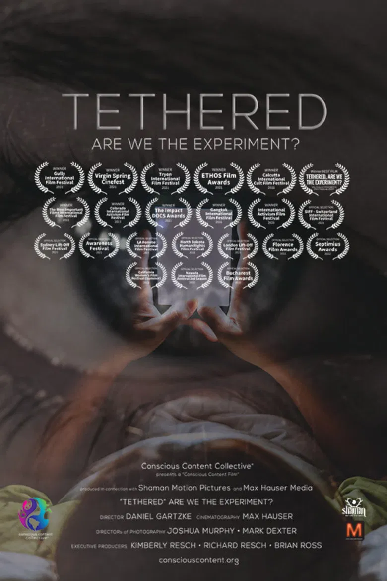 Tethered, Are We the Experiment? poster background