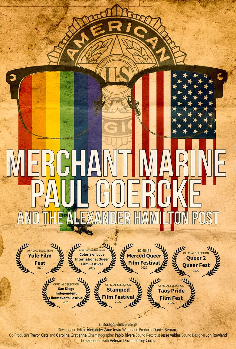 Merchant Marine Paul Goercke and the Alexander Hamilton Post poster background