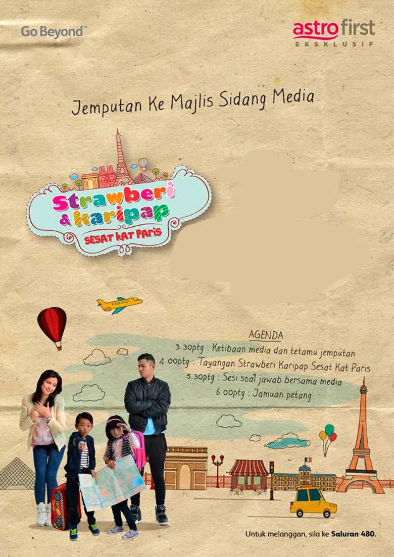 Strawberi Karipap Sesat Kat Paris poster background