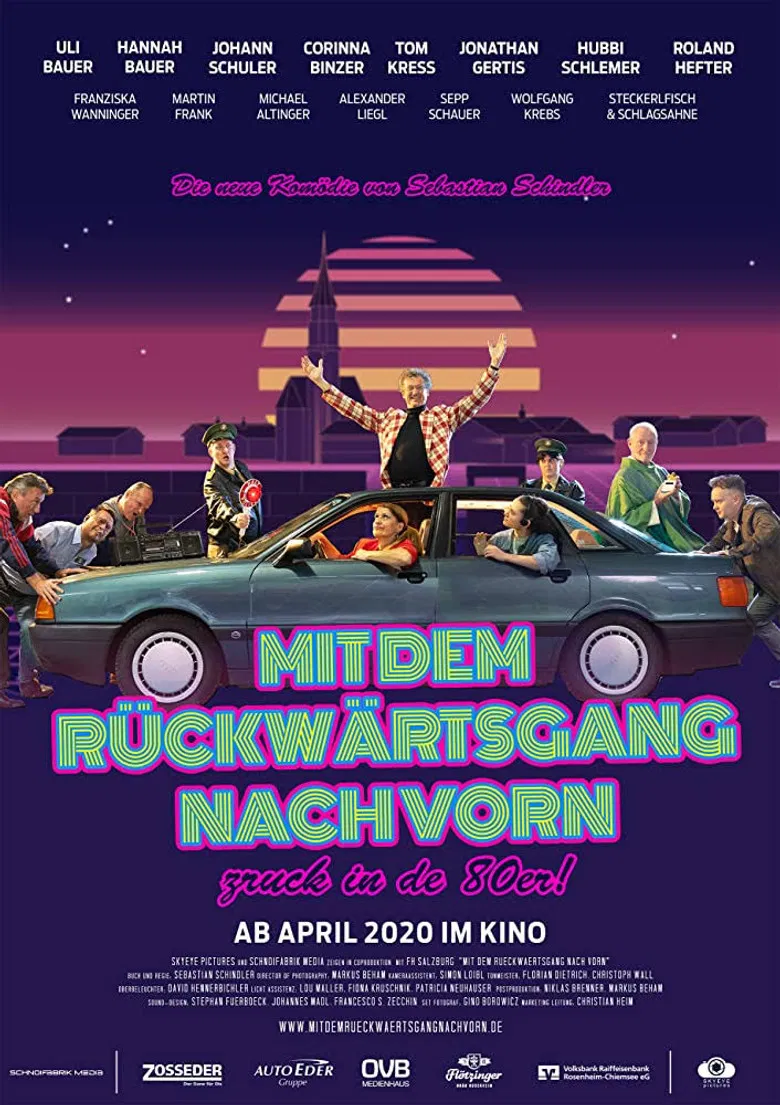 Mit dem Rückwärtsgang nach vorn poster background